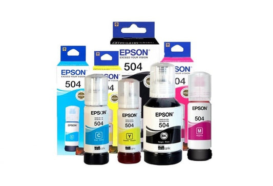 Juego de Tinta Epson 504 (4 colores) Compatibles Impresora: L4150, L4160, L4260, L4360 L6161, L6171, L6191, L6270, L6370, L14150.