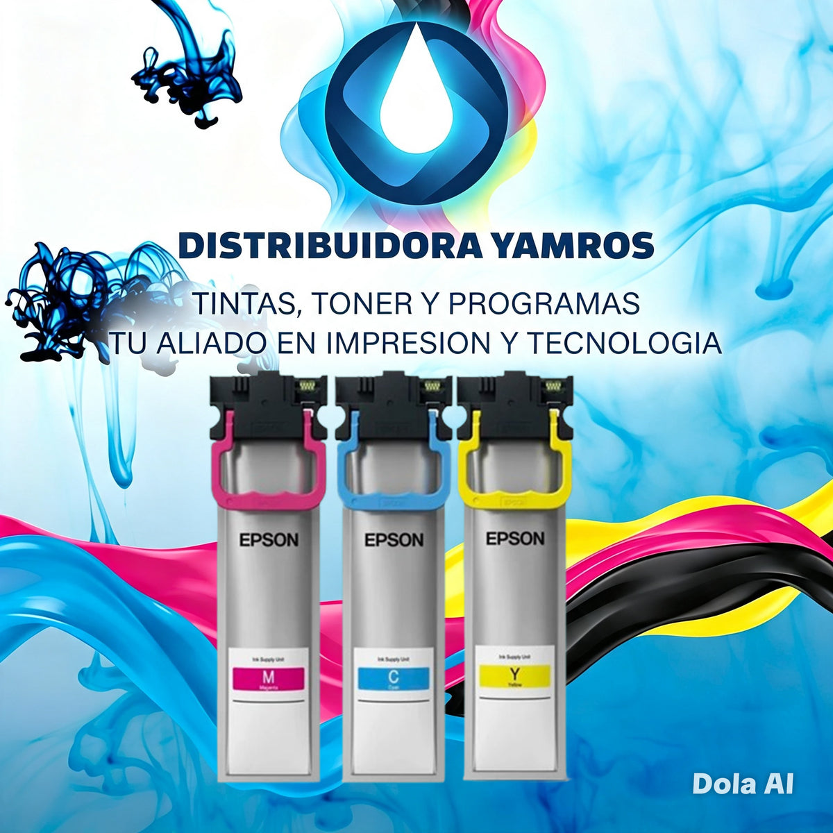 Tinta Epson 3 Pack Colores (Cyan, Magenta, Yellow) Compatible WF-C5790 y C5720