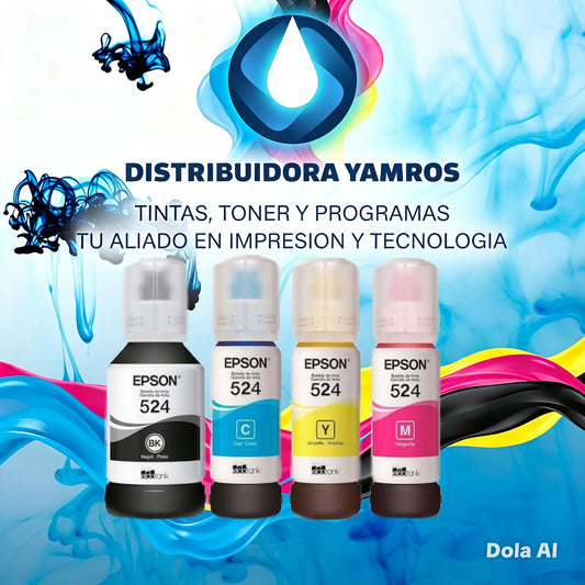 Juego Tintas 524 Epson 4 Pack Compatible Impresora: L6490, L6580, L15150 y L15160